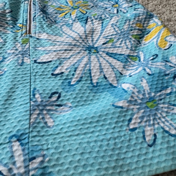 Lilly Pulitzer Daisy skirt 8 yellow blue - Picture 4 of 10
